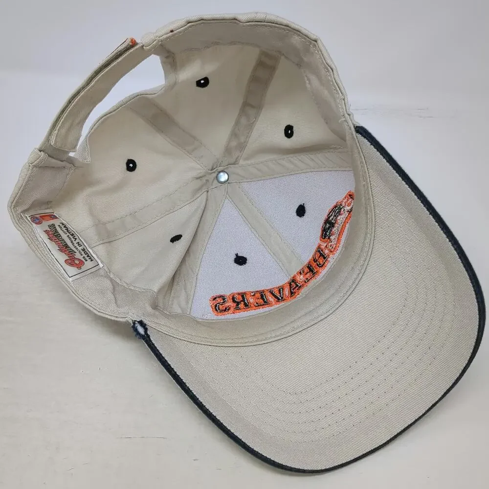 Captivating Headgear Oregon State Beavers NCAA Hat Beige One Size Strapback